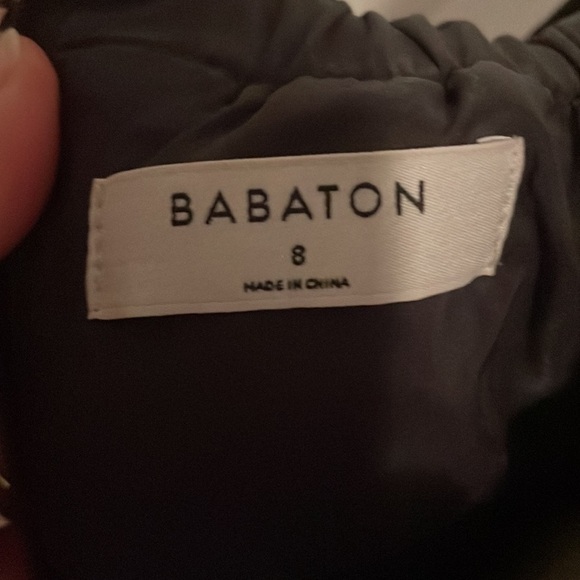 Aritzia Babaton Brown Snake Print Strapless Flutter Jumpsuit Size 8 - Picture 11 of 11